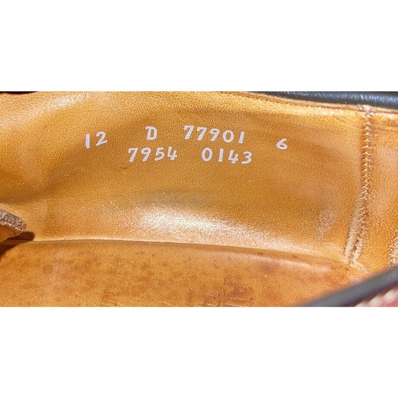 Allen Edmonds MAPLETON Brown Leather Bicycle Toe Derby Shoes USA Men\'s 12 D